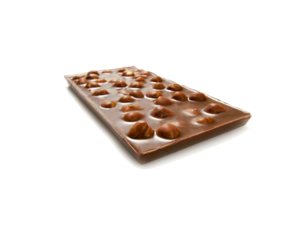 Bar of chocolate with nuts
