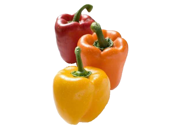 Paprika peppers (red, yellow, orange)
