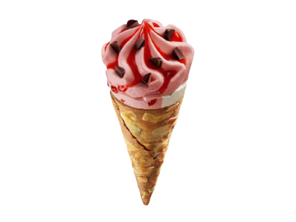 Strawberry ice cream cone Strawberry ice cream cone