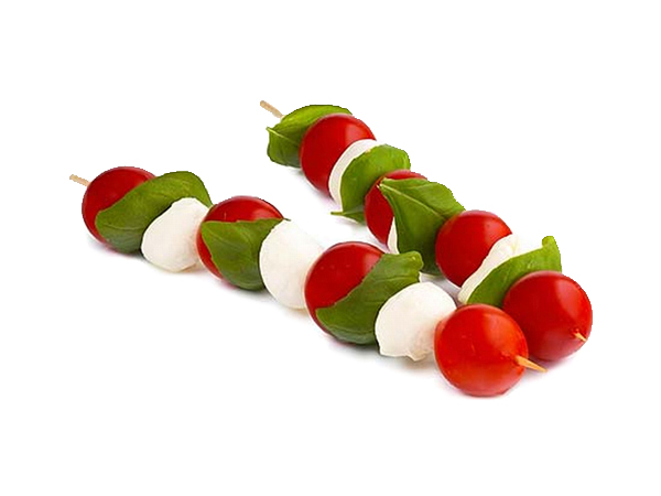 Tomato and mozzarella skewer